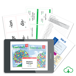 Essentials 23-30 Set: Teacher's Guide, Student Workbook, and Morpheme Flashcards for Essentials Units 23-30 - PDF Download