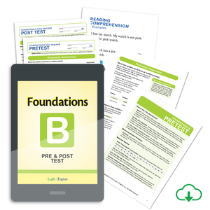 Foundations B Pre & Post Test: Teacher's Manual, Student Workbook, and Data Tracker designed to accompany Foundations B