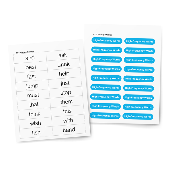 Sample of Student Workbook for Foundations B - High-Frequency Word Game