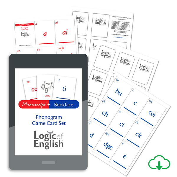Phonogram Game Cards Set: Bookface and Manuscript - PDF Download
