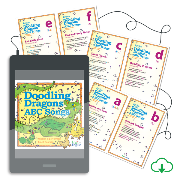 Doodling Dragons ABC Songs, print-friendly lyrics included! - PDF+MP3 Download