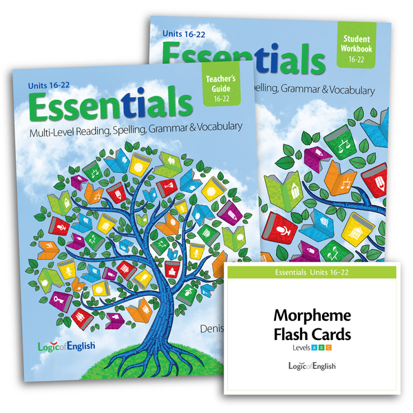 Essentials 16-22 Set: Teacher's Guide, Student Workbook, and Morpheme Flash Cards for Essentials Units 16-22