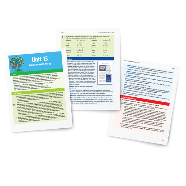 Sample of Teacher's Guide used with the Essentials Reader - Unit 15