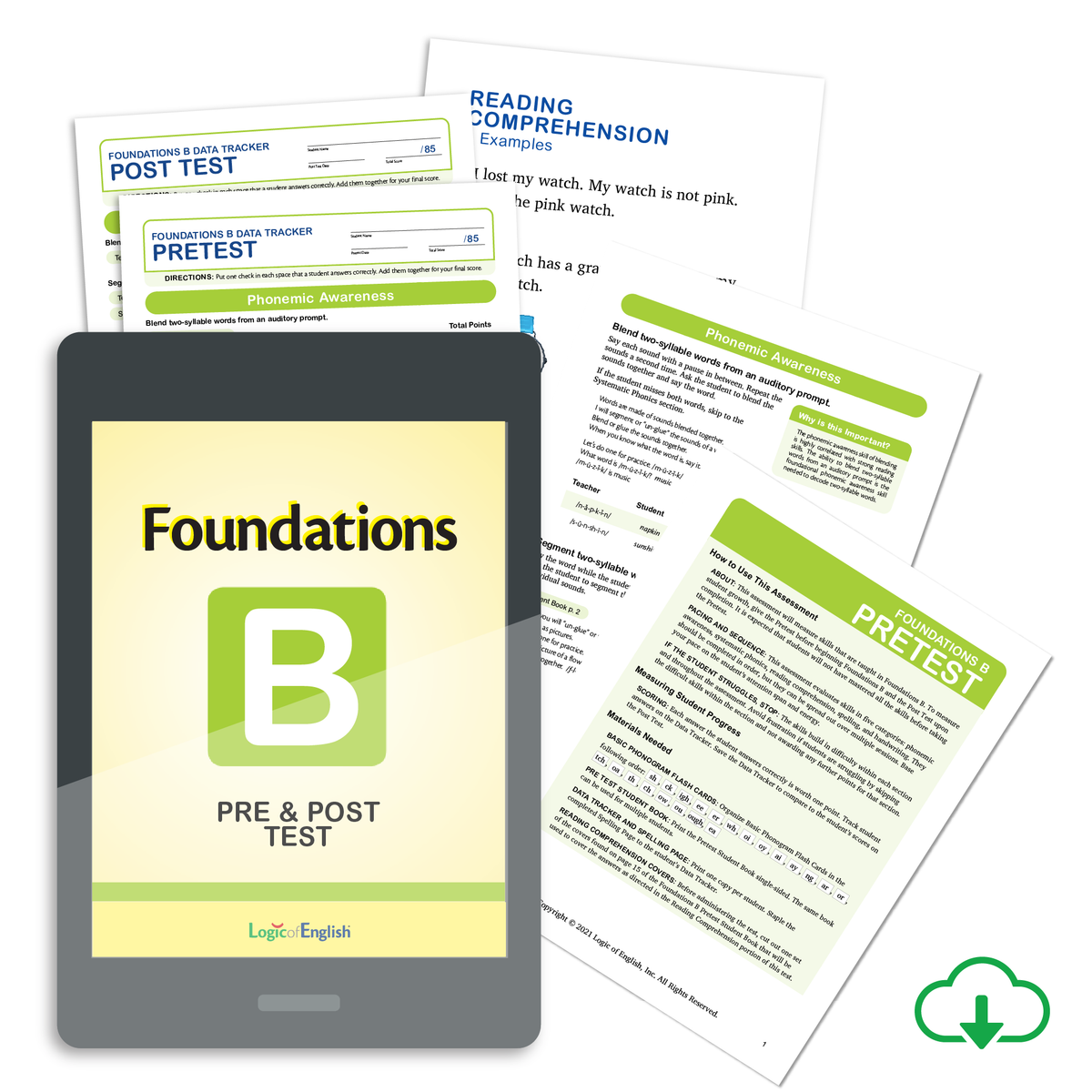 Foundations B Pre & Post Test PDF – Logic Of English