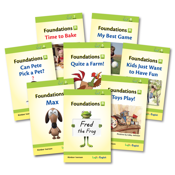 Foundations B Readers Set: 8 decodable readers scheduled throughout Foundations B