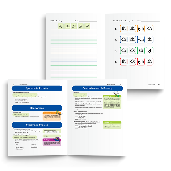 Sample of Teacher's Manual and Student Workbook for Foundations B - Handwriting, Systematic Phonics
