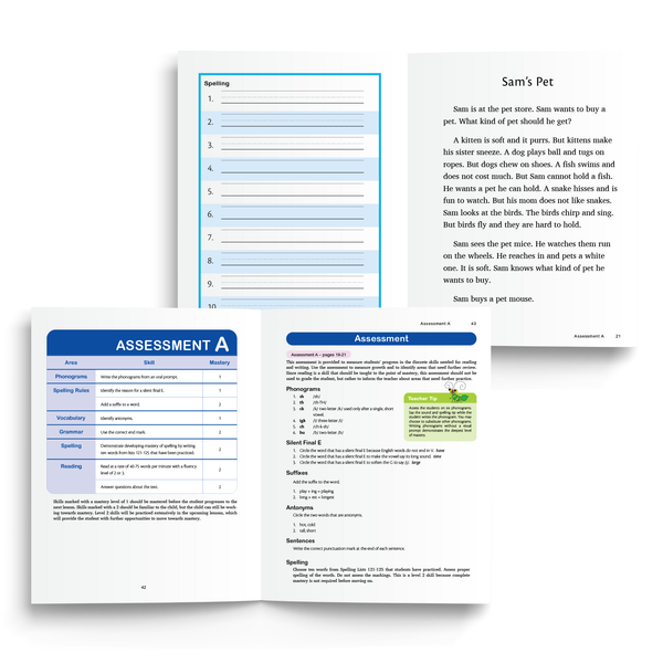 Sample of Teacher's Manual and Student Workbook for Foundations D - Assessment A