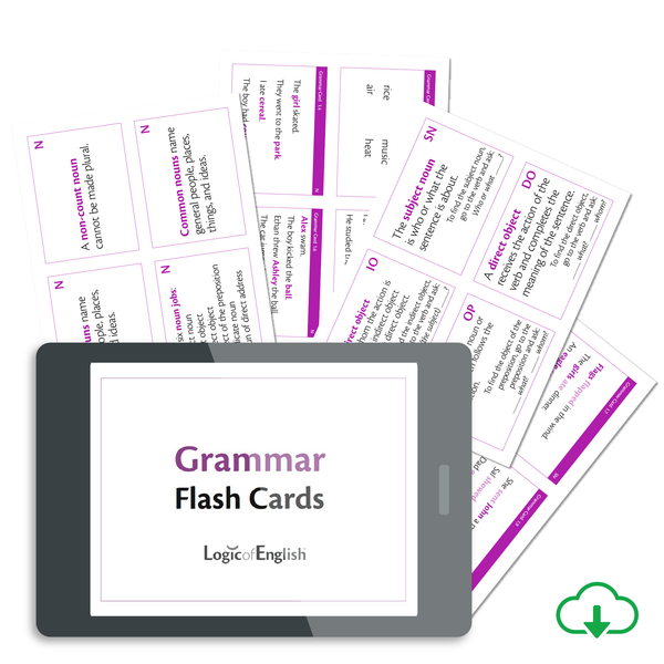 Grammar Flash Cards - PDF Download