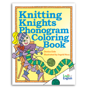 Knitting Knights Phonogram Coloring Book illustrated by Ingrid Hess