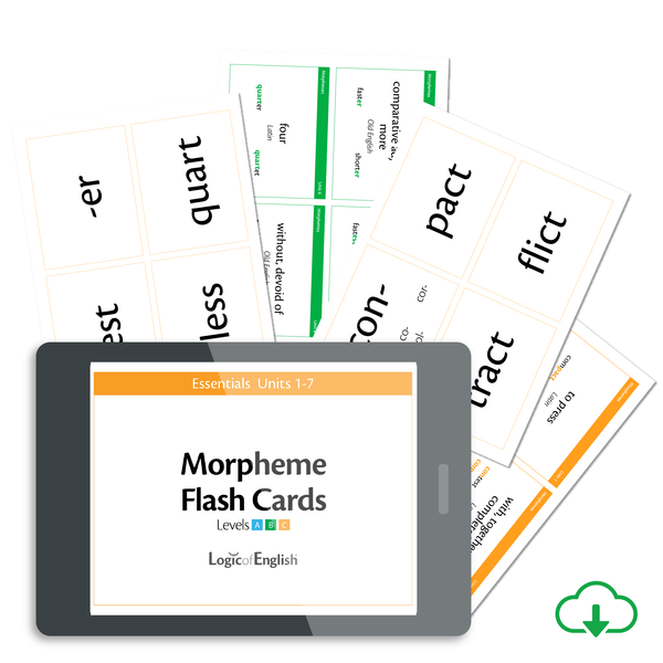 Morpheme Flashcards for Essentials Units 1-7 - PDF Download