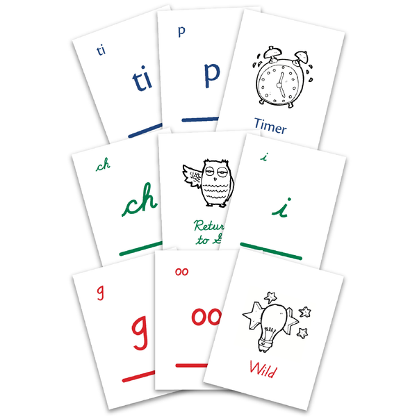 Phonogram Game Cards: Available in Cursive, Manuscript, and Bookface