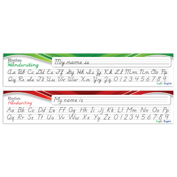 Rhythm of Handwriting Student Desk Strip: Available in Cursive or Manuscript