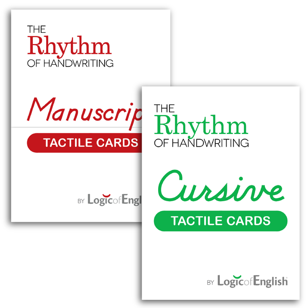 Rhythm of Handwriting Tactile Cards: Available in Manuscript and Cursive