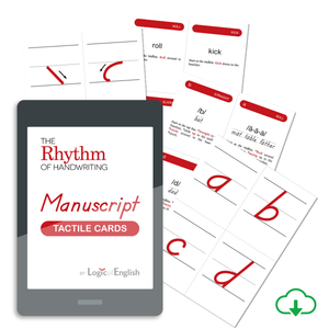 Rhythm of Handwriting Manuscript Tactile Cards - PDF Download