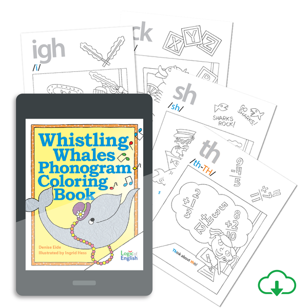 Whistling Whales Phonogram Coloring Book - PDF Download