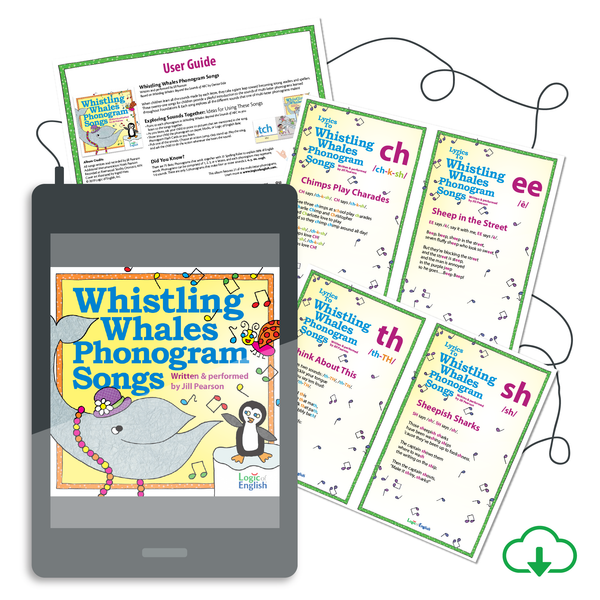Whistling Whales Phonogram Songs, user guide and print-friendly lyrics included! - PDF+MP3 Download
